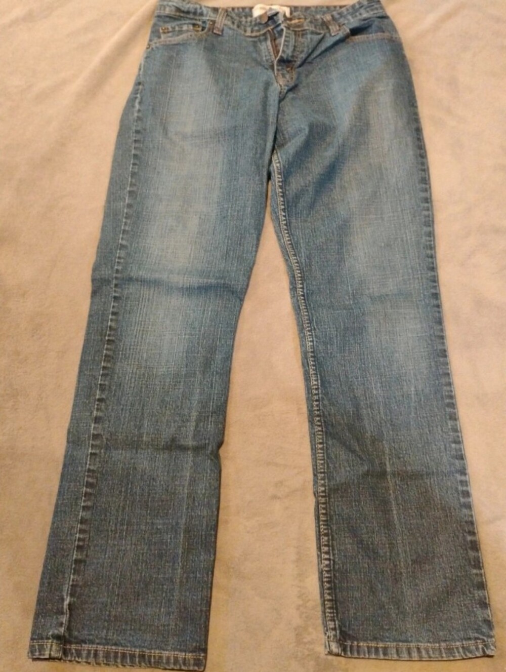 Signature by Levi Strauss Stretch Mid Rise Straight Leg Jeans Medium Wash - 12